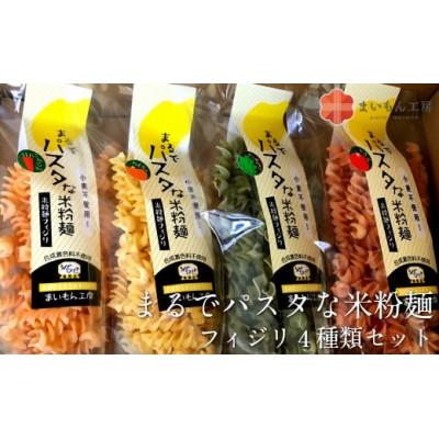 ふるさと納税 安来市 まるでパスタな米粉麺　フィジリ4種類セット50g×4袋(にんじん・トマト・カボチャ・ほうれんそう)