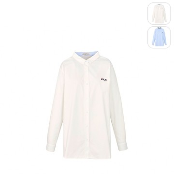 【FILA】女性 平織襯衫-白色 5WSY-5435-WT