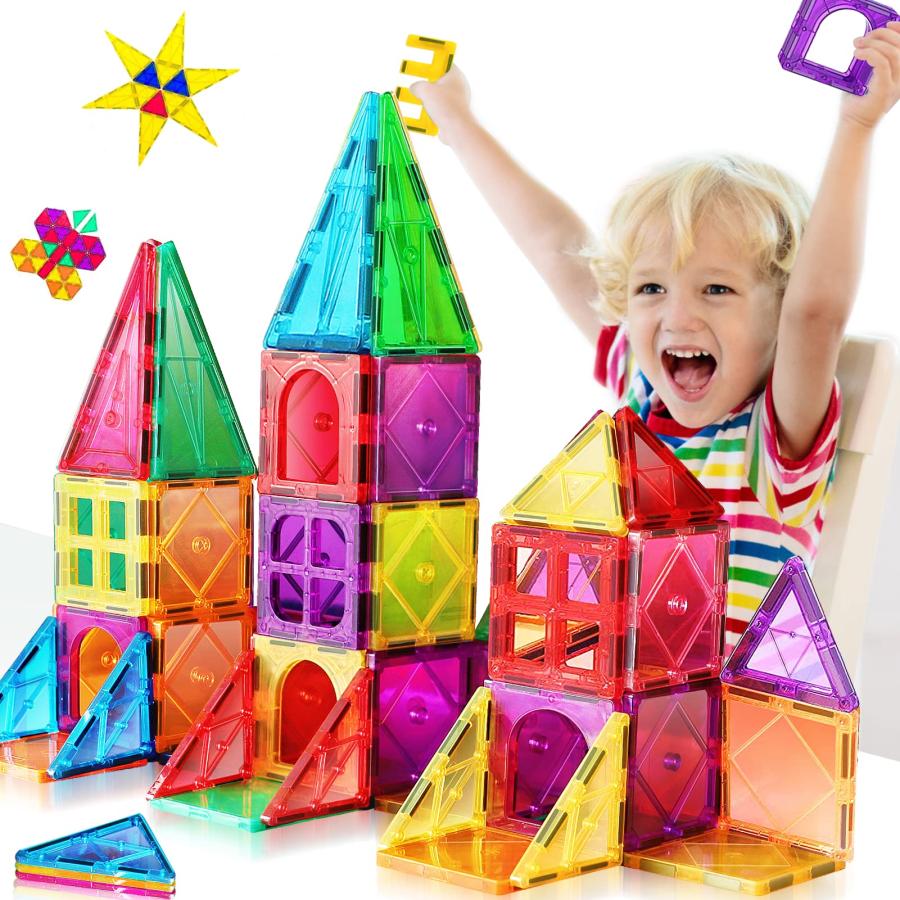 Magnetic Tiles Kids Toys for Year Old Boys Girls Magnetic Building