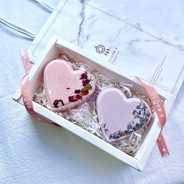 【期間限定】愛心泡澡炸彈2入禮盒 (附緞帶禮盒提袋)