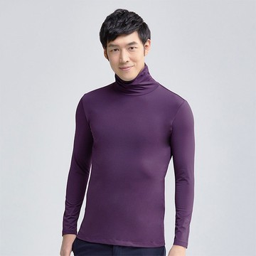 MIT溫灸刷毛高領發熱衣(羅蘭紫 男S-3XL)