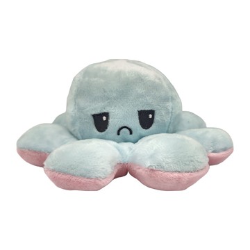 雙面翻轉章魚抱枕 35CM  淺粉+淺藍