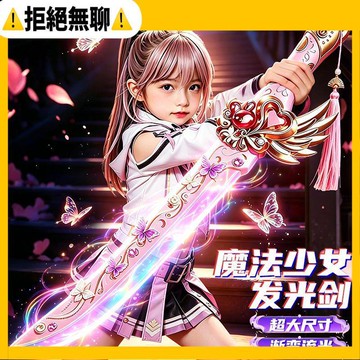 台現免運⚠️七彩流光魔法粉色光劍 魔法少女發光劍玩具 多色變光 DIY刀柄裝飾 女生家家酒玩具 送孩子玩具禮物必備