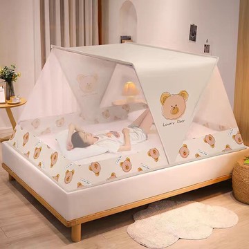 便攜蚊帳 新型可摺疊蚊帳 2022新款免安裝蚊帳 家用蚊帳 學生蚊帳 臥室加厚加密防塵頂布紋賬