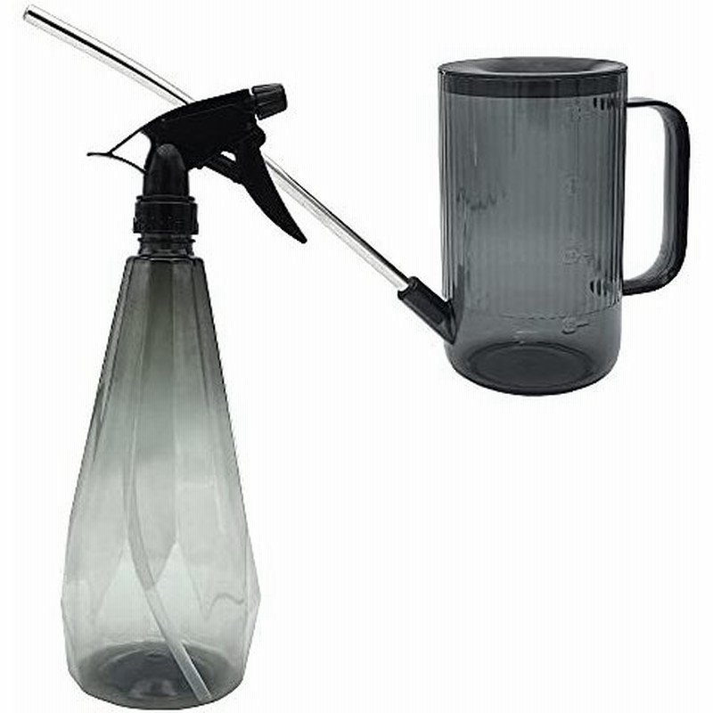 じょうろ 霧吹きセット 水やり 園芸用品 ガーデニング 植物 花 クリアボトル ノズル付き グレー 通販 Lineポイント最大get Lineショッピング