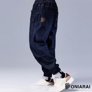 鬼洗 BLUE WAY – 都市遊俠特織寬版丹寧縮口褲