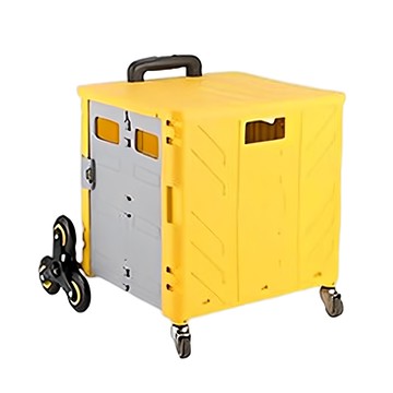 八輪可爬坡購物車，PP材質，39x19x46cm折疊尺寸，灰拼綠/灰拼黃/黑拼紅 隨機出貨  灰拼綠、灰拼黃、黑拼紅 (隨機出貨)  1個