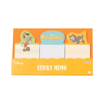 Disney 造型便條紙組 130mm*80mm 單張45mm*45mm 日本產  小木偶  3本  1組
