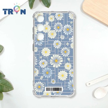 TRON 三星 A35 方格小雛菊花朵 四角防摔載具殼 軟殼 手機殼