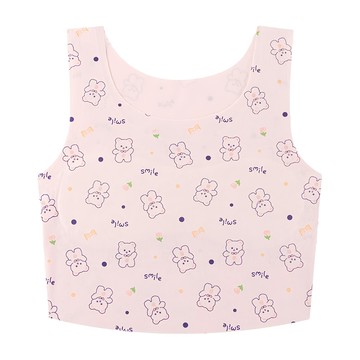 QQ熊 莫代爾冰絲透氣內衣 寬肩加長版  XL(48~55kg)  粉色