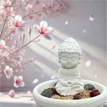 禪風設計 佛藝新美學 精油香氛擴香 淨念吉祥小佛之培德中盤套組