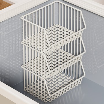 🚀桃園出貨🚀 冰櫃內部置物架子分隔欄多層隔層收納筐冰箱冷櫃冷凍專用分層神器