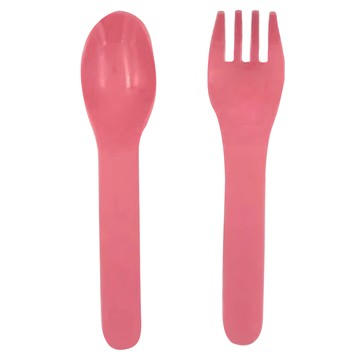 SIMPLA 玉米田 幼兒叉匙組 抓握省力方便安全  紅色  1組