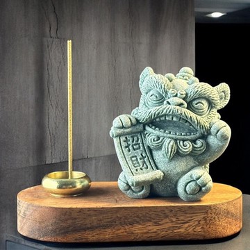 禮田家-開運擺飾線香插座-(青砂石)