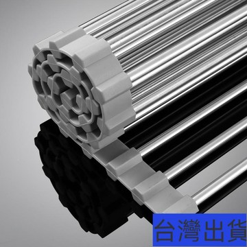 【台灣有貨】廚房水槽不銹鋼瀝水架可折疊果蔬碗碟濾水置物架捲簾收納瀝幹架
