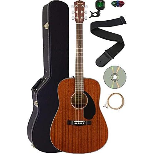 フェンダーCD-60S Solid Top Dreadnought Acoustic Guitar All Mahogany Bundle wit