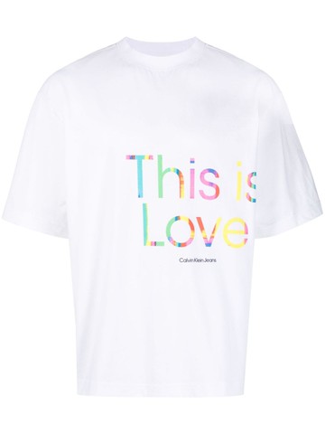 Calvin Klein Jeans - logo-print cotton T-shirt - unisex - Cotton - XS - White