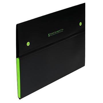 ECO Chungwoon 5層分格風琴夾 A4 黑色  3個