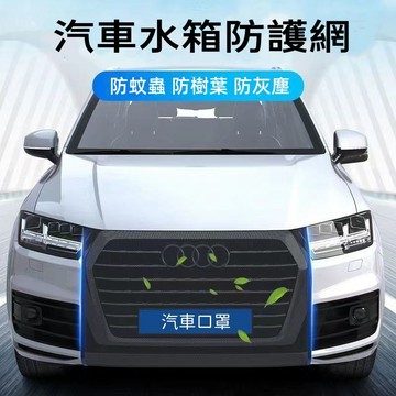 車用水箱防護網 防蟲防砂石防落葉 卡嵌式免打孔 車頭中網保護網汽車水箱防護網 防樹葉砂石防塵網 前臉中網防蟲網 汽車口罩