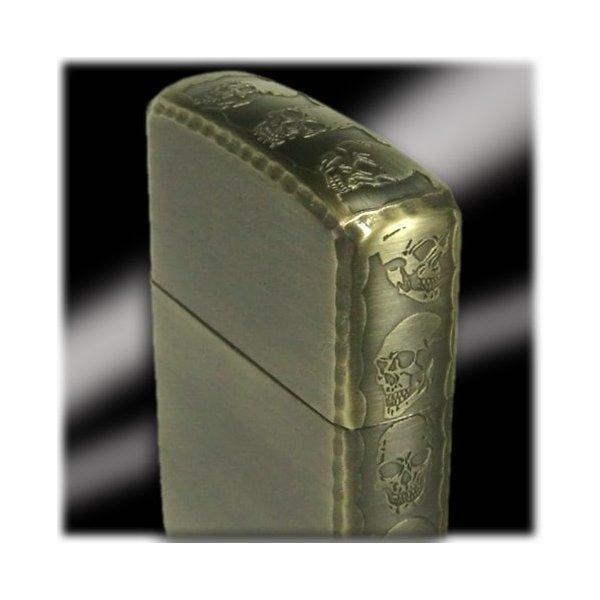 ZIPPO ジッポーライター ジッポライター ARMOR サイドスカル アンティークブラス