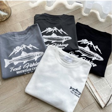 【KT USA】韓國Trout Fishing鱒魚短t 短袖 前後LOGO鱒魚短袖 80096 was