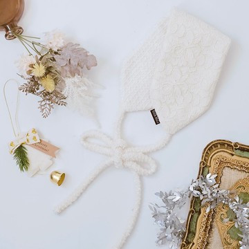 【HiGh MaLi】耳罩式頭帶 | 純情白蕾絲 |日系髮帶|獨家|聖誕禮物