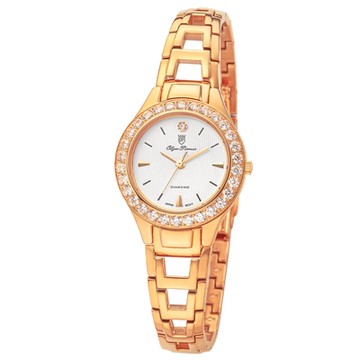 Olym-Pianus奧柏 璀璨雅致晶鑽腕錶 24591DLR 白面