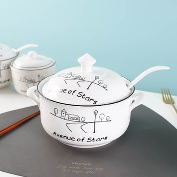 陶瓷耐高溫豬油罐家用辣椒油罐創意調味罐大小容量鹽罐調料盒套裝