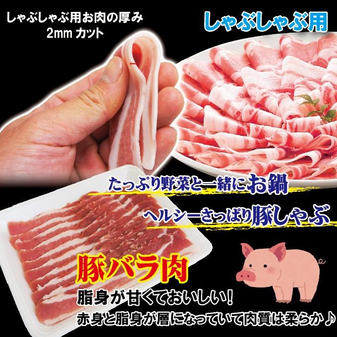 豚バラスライス　カナダ産　500ｇ 冷凍 厚切り長めカット・しゃぶしゃぶ用　カット方法が選べます　cut 豚肉 焼肉 豚しゃぶ
