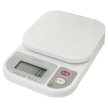 dretec 米魯魯 廚房料理電子秤 KS-108WT 白色 1kg  1個  120 x 30 x 180mm