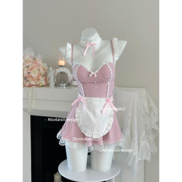 Nicelaisiii甜心女友 女仆風純欲制服套裝性感帶胸墊睡衣小胸友好
