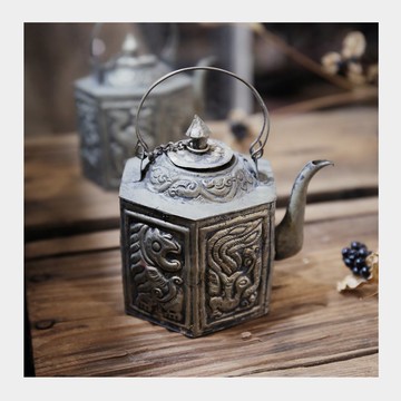 老件.早期手工製作白銅壺.茶壺擺件.瑕特價#收藏品