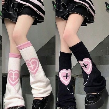 熱銷🔥新品 小紅書同款 y2k 甜酷 堆堆腿套 JK 秋冬 日系 辣妹 ins 正反兩穿闊腿 jk襪套 襪子