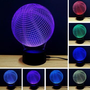 七色調光3d小夜燈插頭款亞克力多圖案LED家庭酒店裝飾臺燈CG926