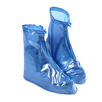 利雨防雨鞋套S號-天藍色 防水防滑 輕巧便攜  1入