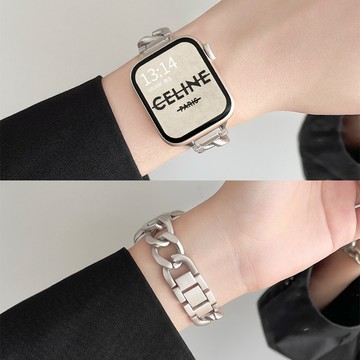 小眾 高級 不鏽鋼 金屬錶帶 蘋果手錶帶 適用於Apple Watch 10 9 8 49/45MM 42/46MM替換