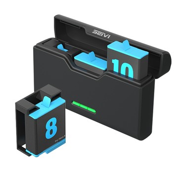 GoPro 副廠配件 GoPro三槽收納式電池充電器  HERO 5/6/7/8/9/10/11/12通用