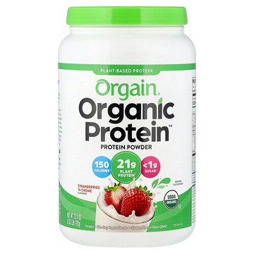 Orgain, 有機蛋白質™粉，植物基，草莓和奶油，2.03 磅（920 克）