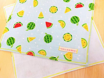 西瓜 小玉西瓜 手帕巾 小方巾