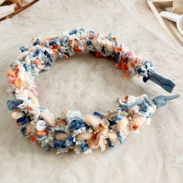 編織髮箍/ 毛線細頭箍 細版 細邊 髮飾 頭飾 髮圈 髮窟 手工 髮圈