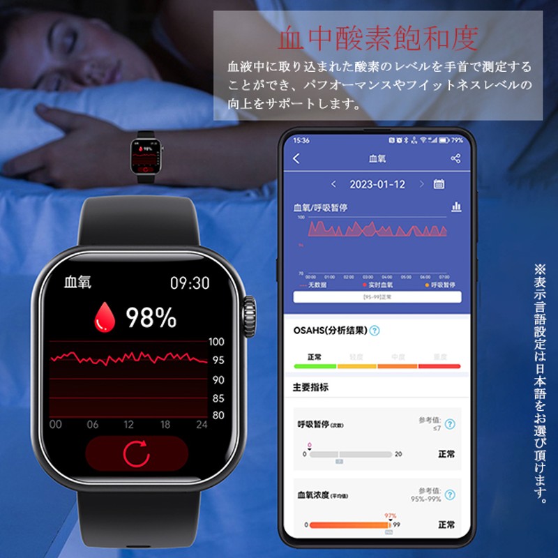 スマートウォッチ 血圧 血中酸素 睡眠 体温測定 レディース 丸形 小さめ AMOLEDディスプレイ 1.43インチ 日本製センサー 通話【ピンク】