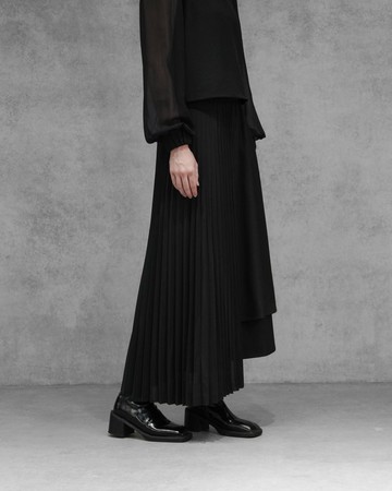 MUKK DESIGN 單邊百褶雙層裙