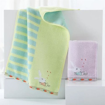 金號A類標準純棉無捻卡通青少年洗臉家用洗澡毛巾74*34柔軟吸水