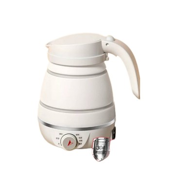 便利生活小物 可折疊便攜電水壺 600ml 304 不鏽鋼底盤 出國旅行小型燒水壺 防乾燒自動斷電單人熱水壺