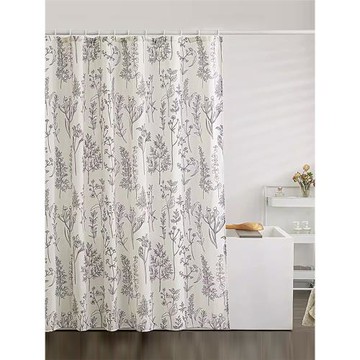 衛生間浴室浴簾隔斷簾浴室簾法式復古防水防霉防水布高檔掛簾