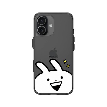 iPhone 17 Clear (相機按鈕) 酷墨灰 - Usagyuuun 小突兔 - 炙熱的眼神