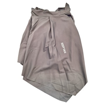 KEEPYAN 遮腰臀藏腿肉一片裙 彈性長綁帶 不規則裙擺  M  灰色