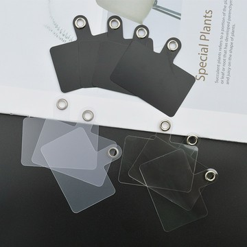 手機掛繩墊片 磨砂/黑色 掛片手機殼透明夾片 掛繩貼片 手機充電口固定片 吊繩掛片 固定片 免掛繩孔 手機固定卡片