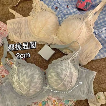 🌟臺灣出貨🌟新款法式蕾絲內衣女小胸聚攏顯大顯圓收副乳防下垂純欲性感文胸罩 聚攏內衣 小胸 顯大 集中內衣