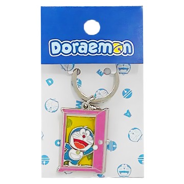 Doraemon 哆啦A夢 金屬透明吊飾鑰匙圈 任意門  1個